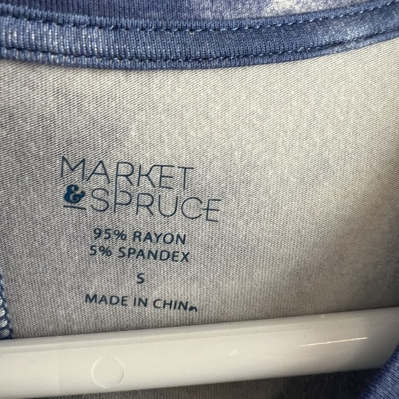 Market & Spruce Womens Dress Short Sleeve Tshirt Tie Dye Cloud Size Small - Picture 6 of 6